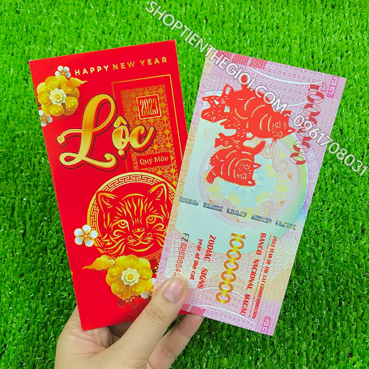 Tiền Lì Xì 1 Triệu Dola Macao Hình Con Mèo - SP005941